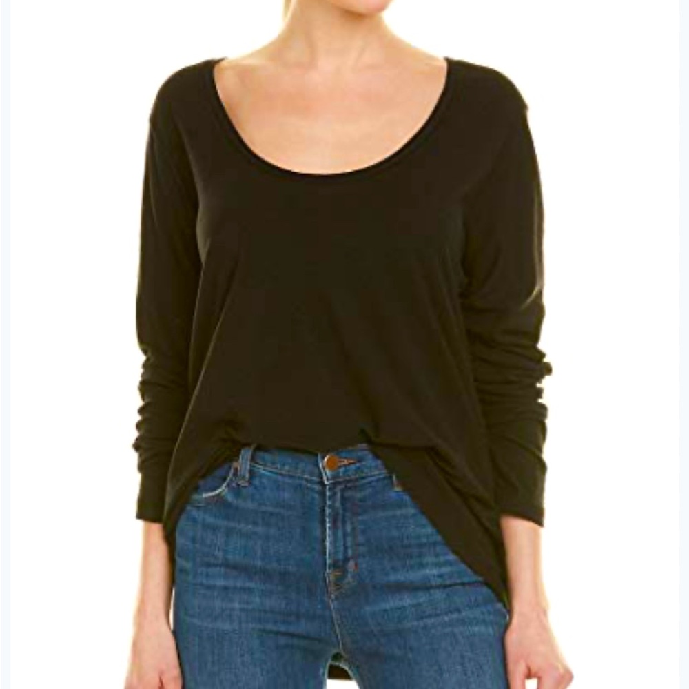 James Perse Long Sleeve Scoop Neck T S 1